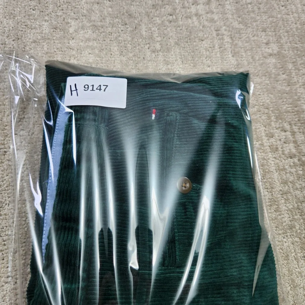 Tommy Hilfiger Corduroy Pants Men 38x30 *READ Pleated High Rise Trouser Baggy